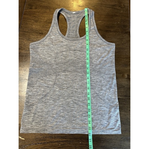 Lululemon Swiftly Tech Racerback Tank Top Shirt Gray Running Yoga Women's 10 - Picture 5 of 7